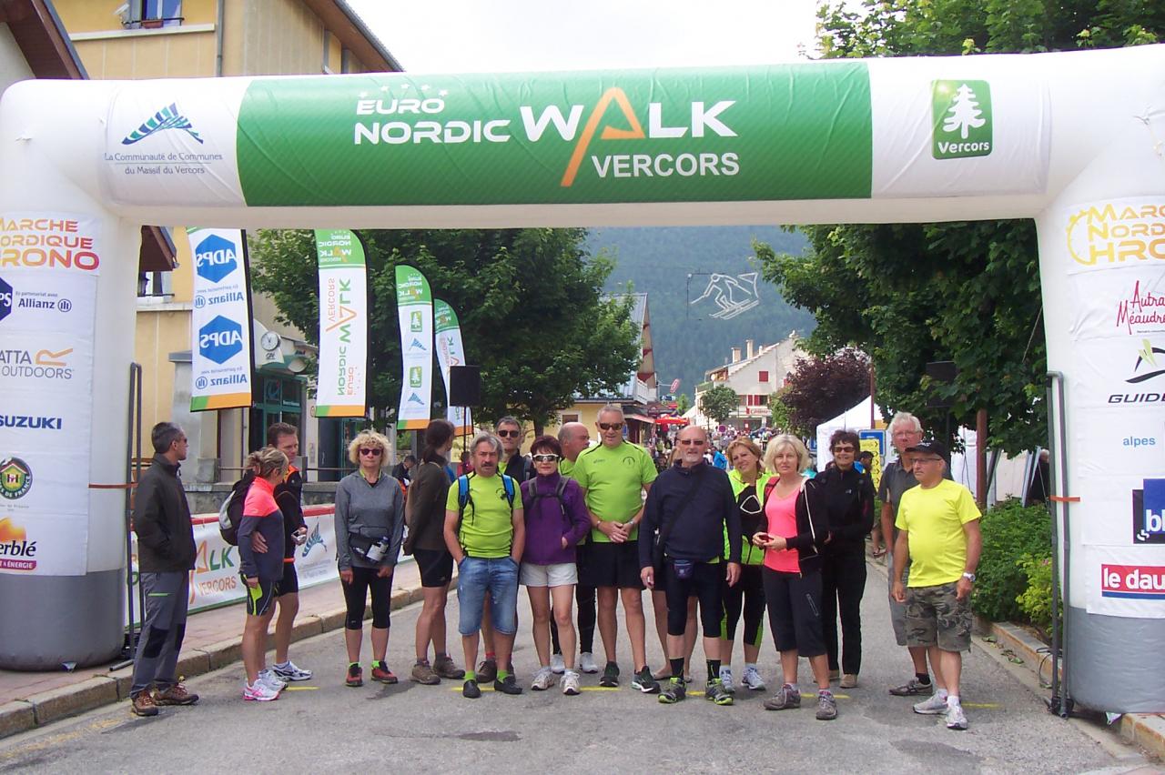 Les participants sur la ligne d'arrivée