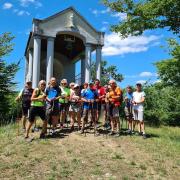 Notre groupe devant la chapelle Saint Marien